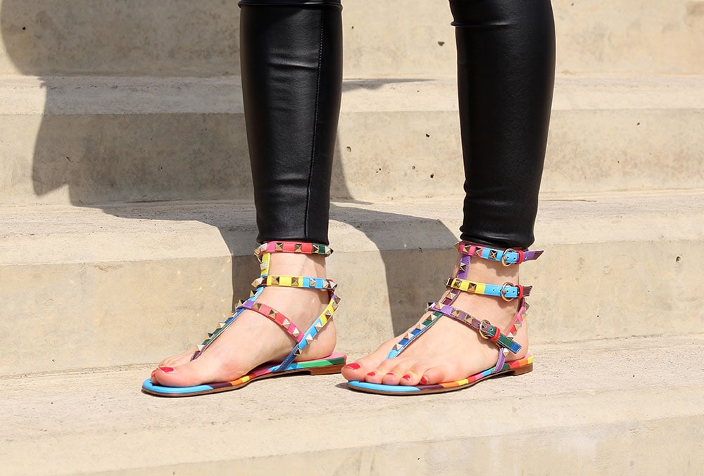 valentino rainbow sandals