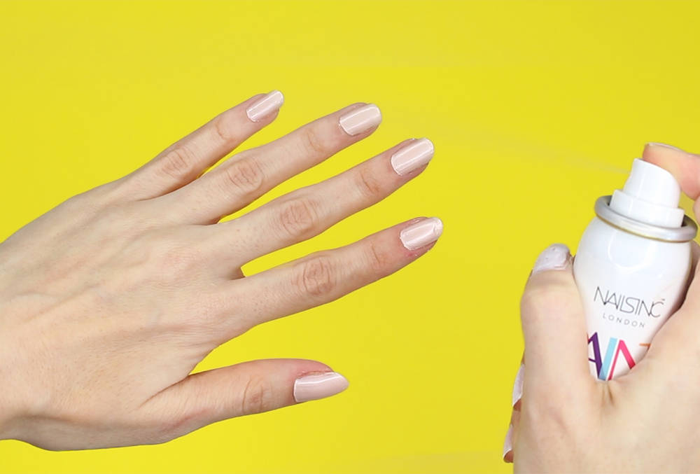 Nails Inc Spray On Polish Mayfair Lane Review and DIY Nail Hack
