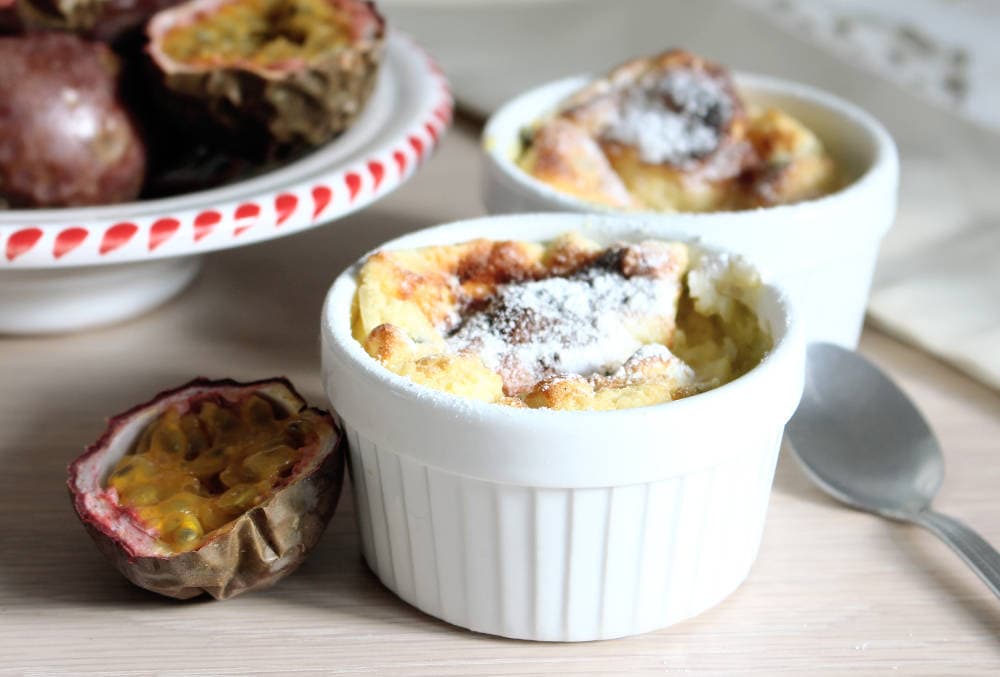 3 Ingredient Passionfruit Soufflés