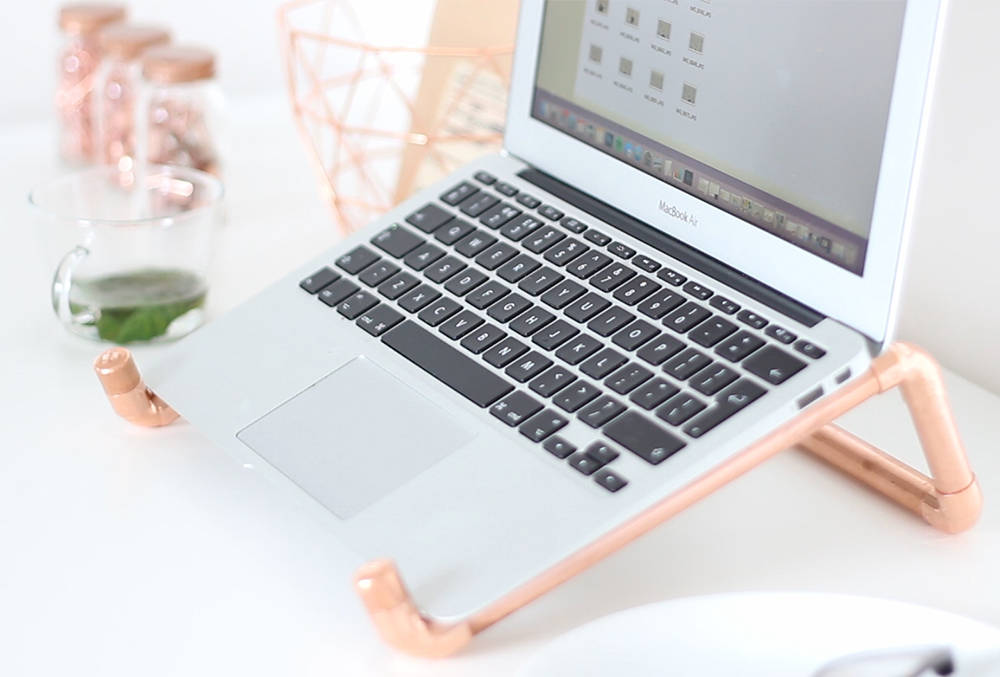 DIY Copper Pipe Laptop Stand