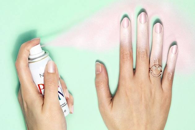 Nails Inc Spray On Polish Mayfair Lane Review and DIY Nail Hack
